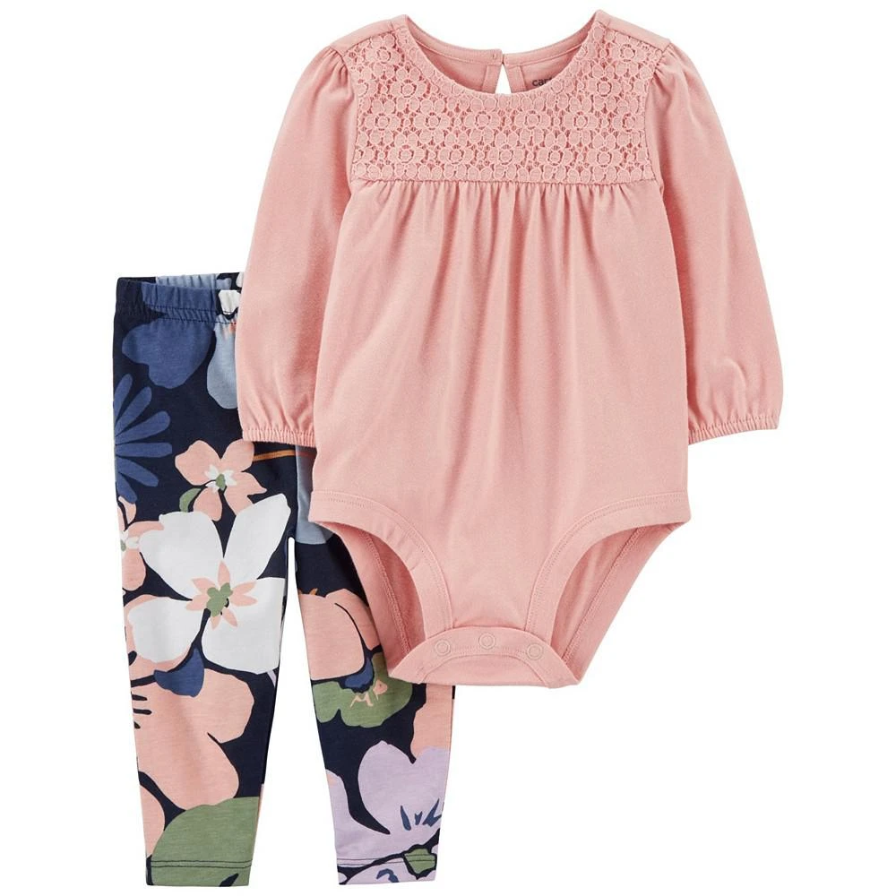 商品Carter's|Baby Girls Bodysuit and Pants, 2 Piece Set,价格¥176,第1张图片