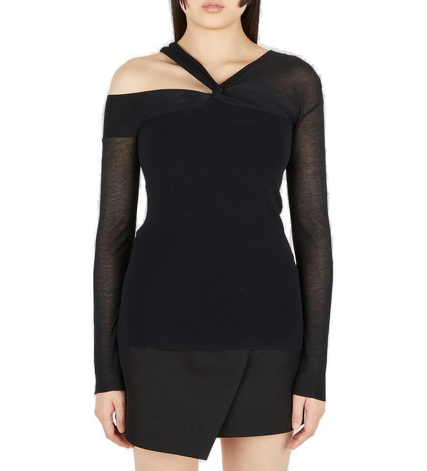 商品Helmut Lang|Helmut Lang Twisted Long-Sleeved Top,价格¥1235,第1张图片