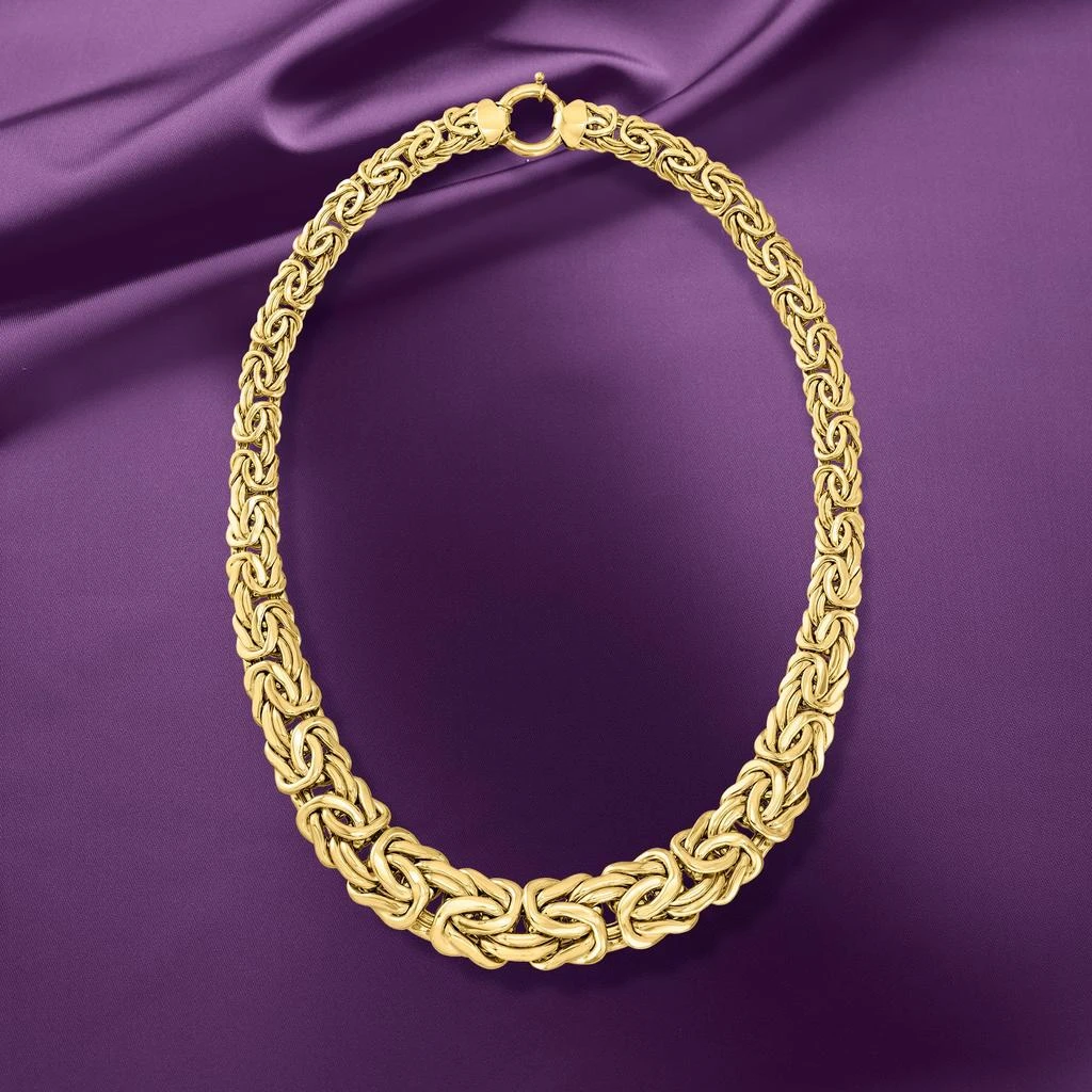 商品Ross-Simons|Ross-Simons 14kt Yellow Gold Graduated Byzantine Necklace,价格¥26629,第3张图片详细描述