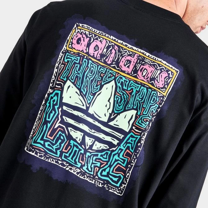 Men's adidas Originals Three Stripe Life Long-Sleeve T-Shirt 商品