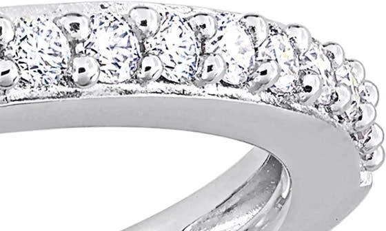 Sterling Silver Created Moissanite Band Ring 商品