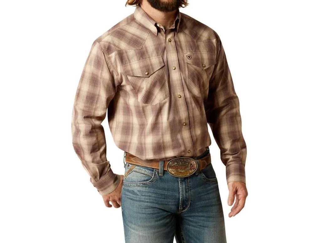 商品Ariat|Pro Rex Snap Shirt In Brown,价格¥498,第1张图片