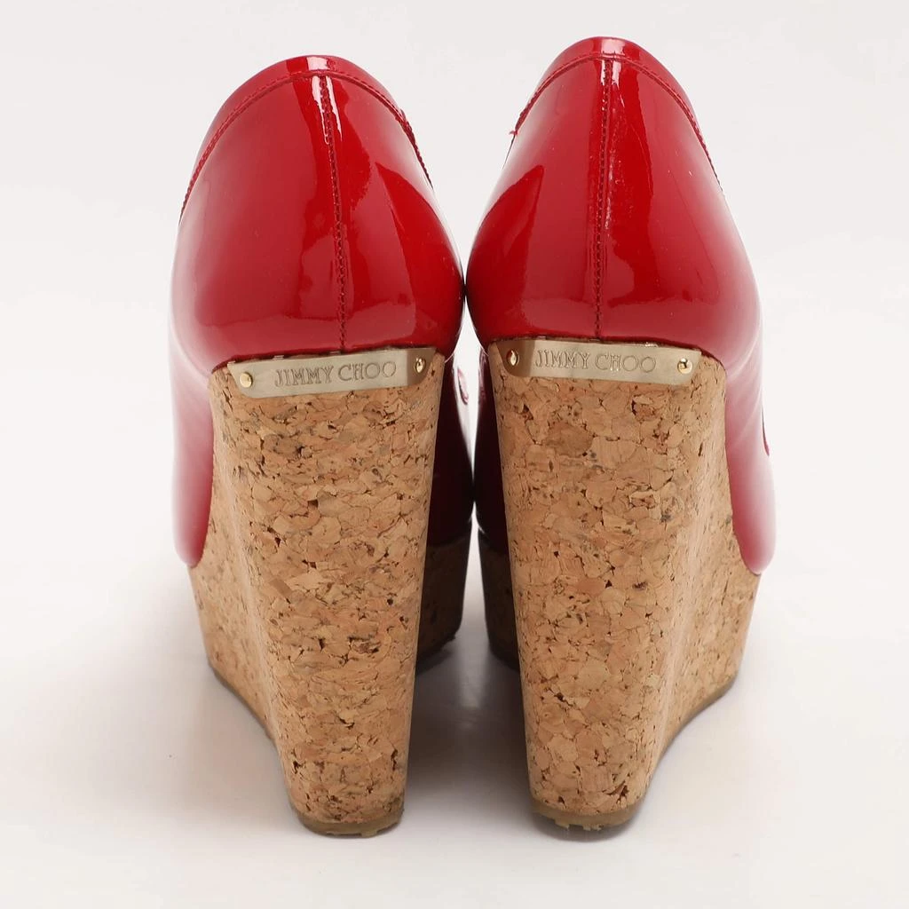 商品[二手商品] Jimmy Choo|Jimmy Choo Red Patent Leather Papina Wedge Pumps Size 37,价格¥1591,第5张图片详细描述