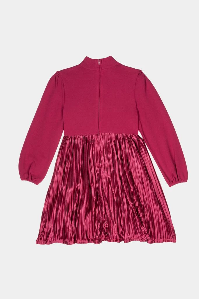 商品Us Angels|Girls Mock Neck Scuba Pleated Satin Skirt Crepe Dress,价格¥84,第3张图片详细描述