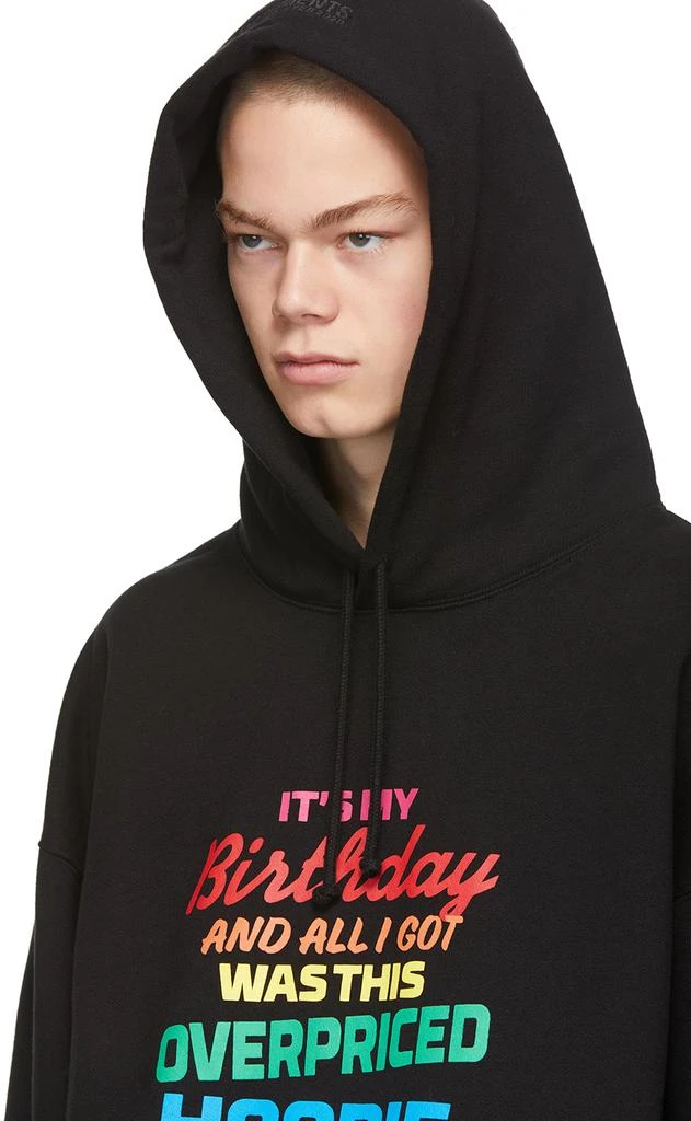 商品Vetements|Black Overpriced Birthday Hoodie,价格¥4562,第4张图片详细描述