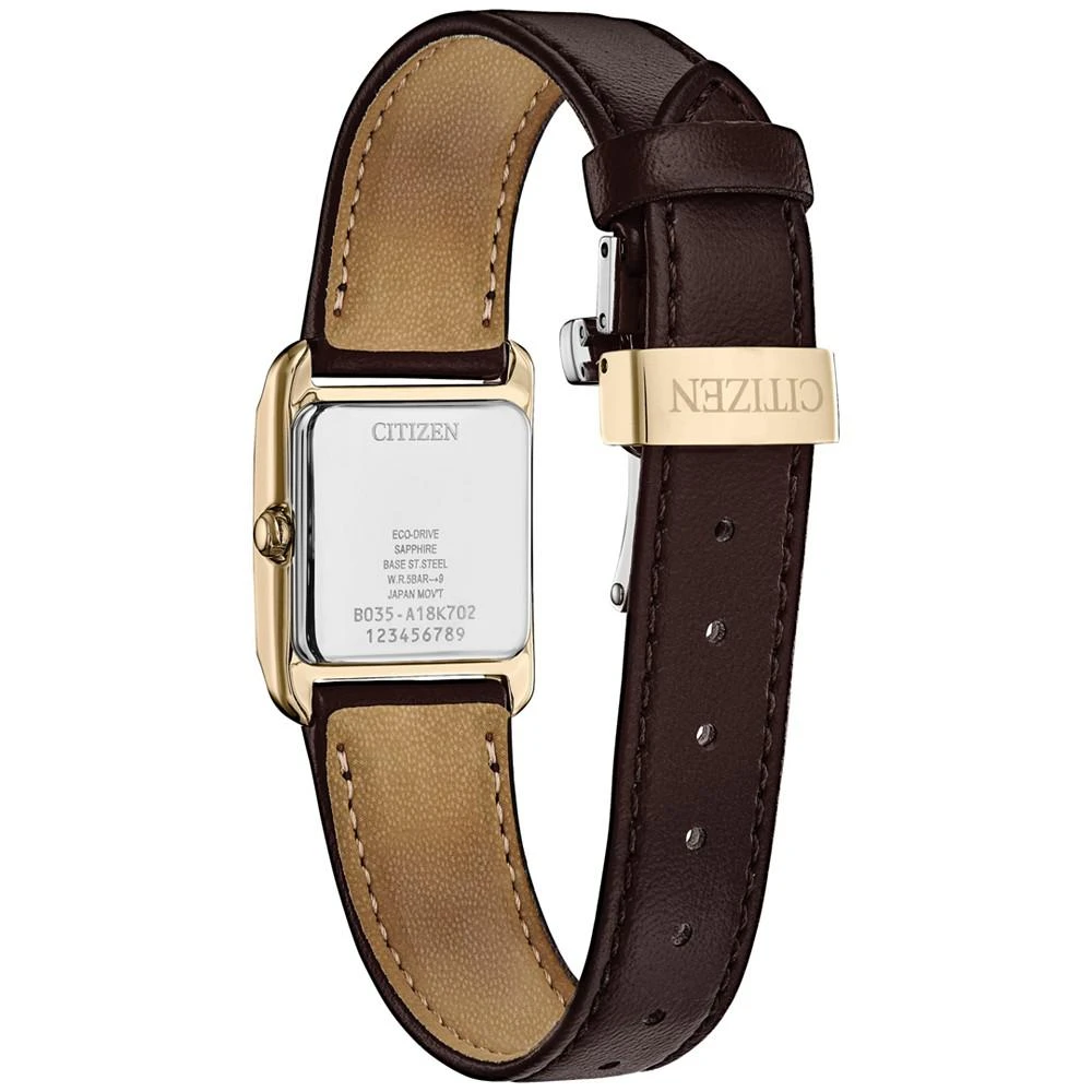 商品Citizen|Eco-Drive Women's Citizen L Bianca Brown Leather Strap Watch, 22x28mm,价格¥2814,第3张图片详细描述