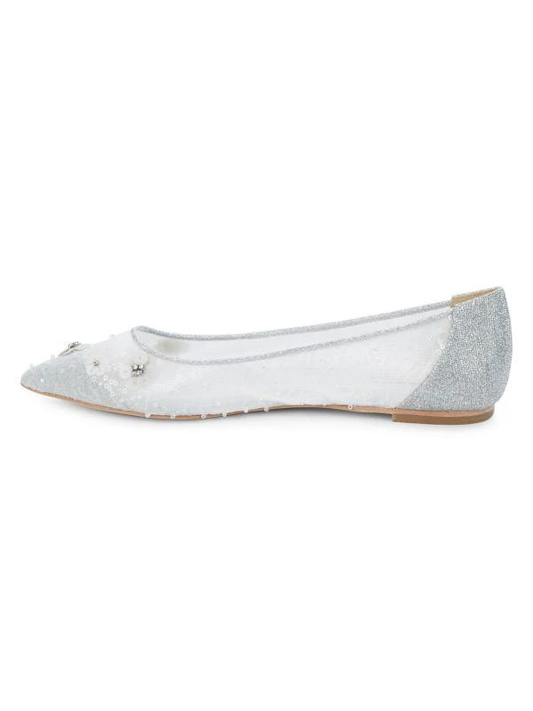 商品Badgley Mischka|Tenley Embellished Ballet Flats,价格¥476,第4张图片详细描述