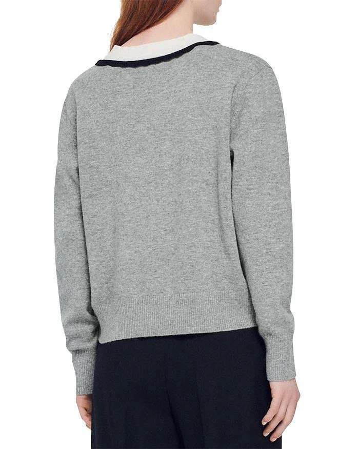 商品Sandro|Alisson Two Tone Trim Sweater,价格¥2544,第2张图片详细描述