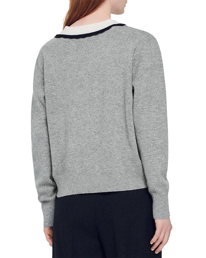 商品Sandro|Alisson Two Tone Trim Sweater,价格¥2364,第4张图片详细描述