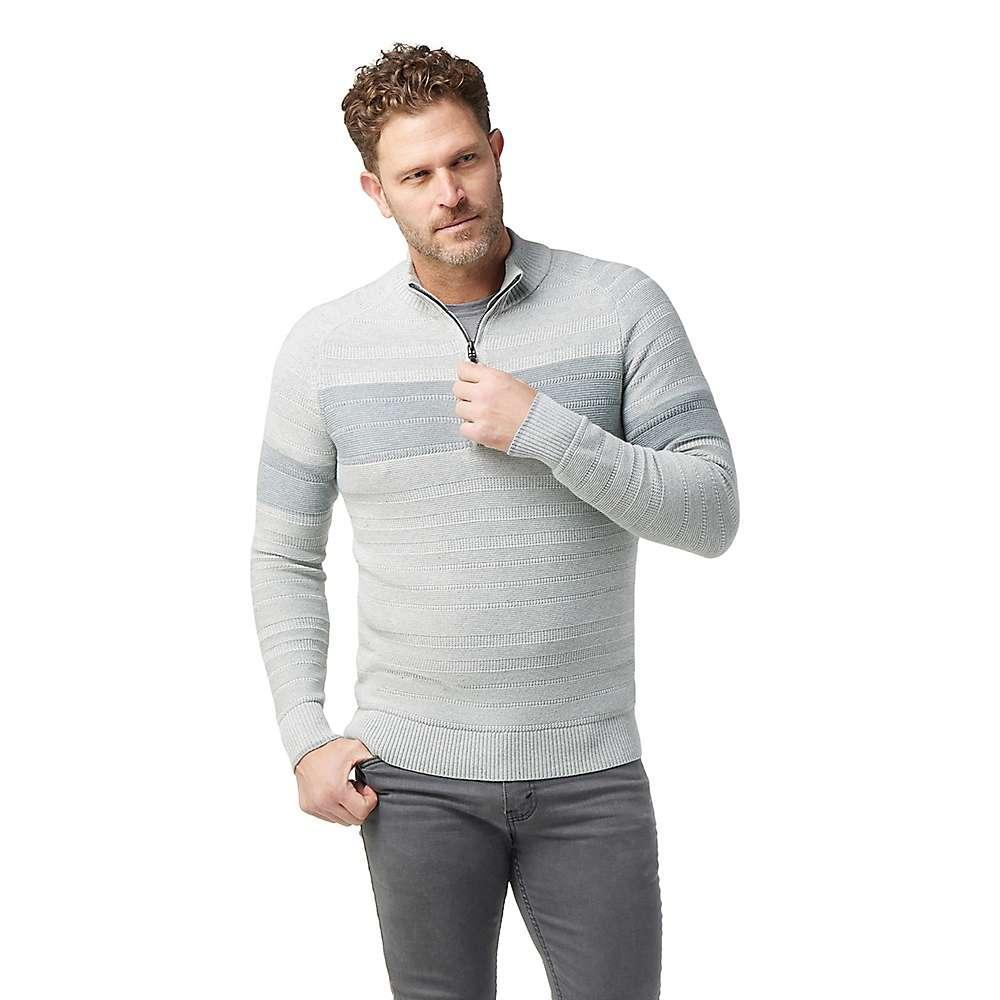 商品SmartWool|Smartwool Men's Ripple Ridge Stripe Half Zip Sweater,价格¥822,第1张图片