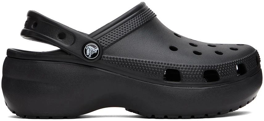 商品Crocs|Black Classic Platform Clogs,价格¥420,第1张图片