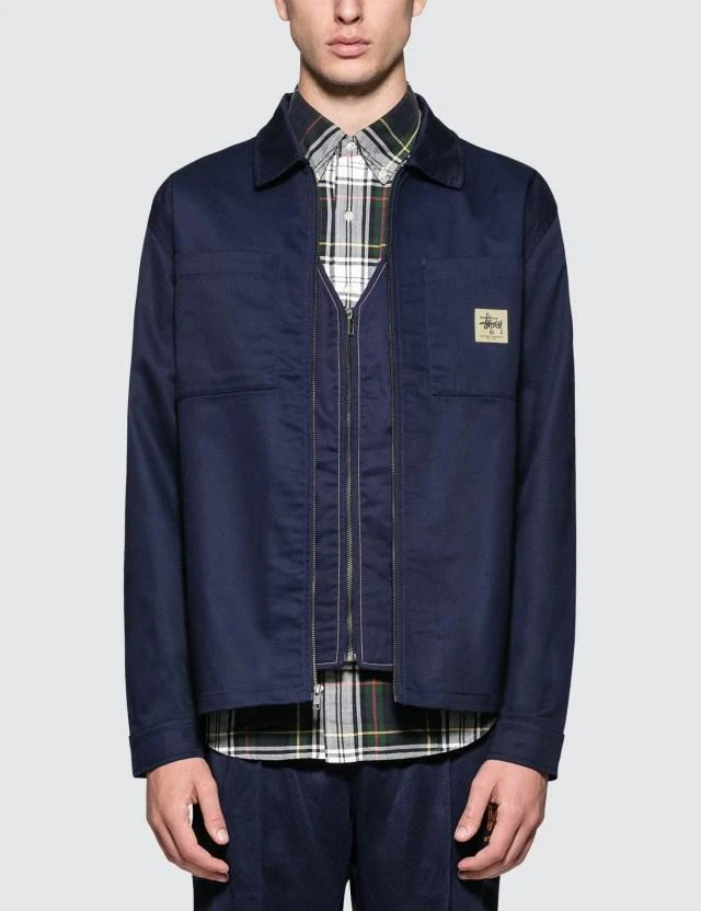 商品STUSSY|Poly Cotton Zip Up L/S Shirt,价格¥861,第1张图片