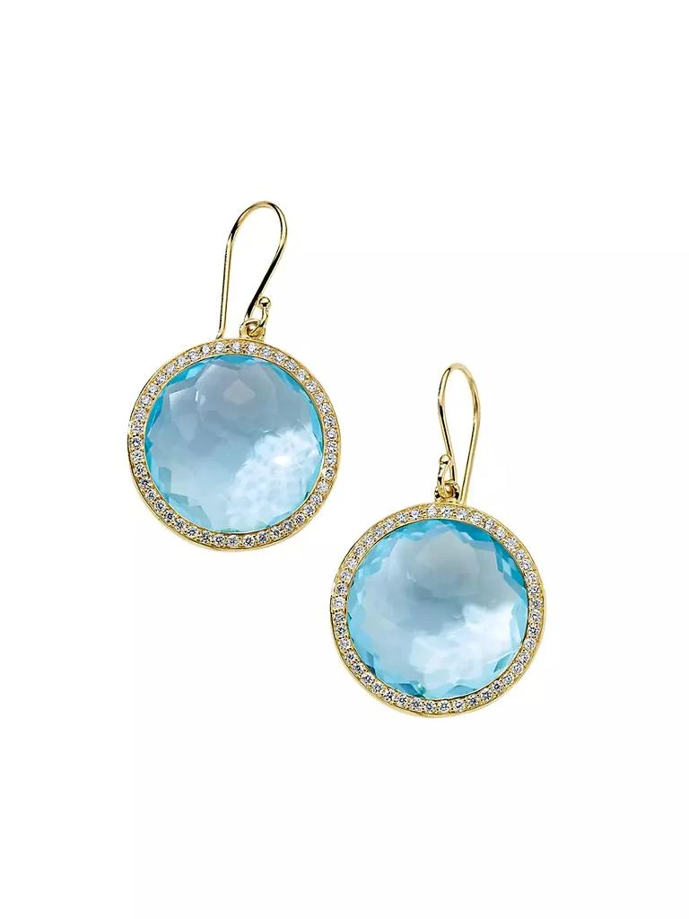 商品Ippolita|Lollipop 18K Yellow Gold, Blue Topaz &amp; 0.66 TCW Diamond Drop Earrings,价格¥28307,第1张图片