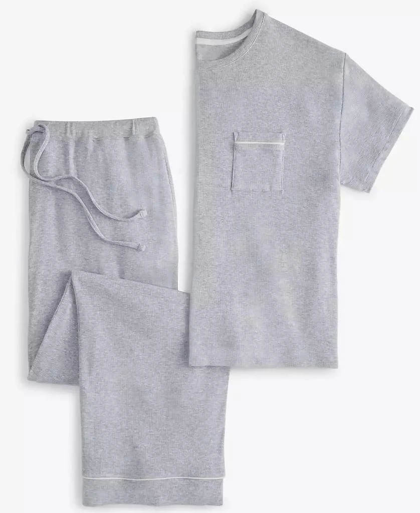 Ribbed-Knit Pajama Set XS-3X, Created for Macy's 商品