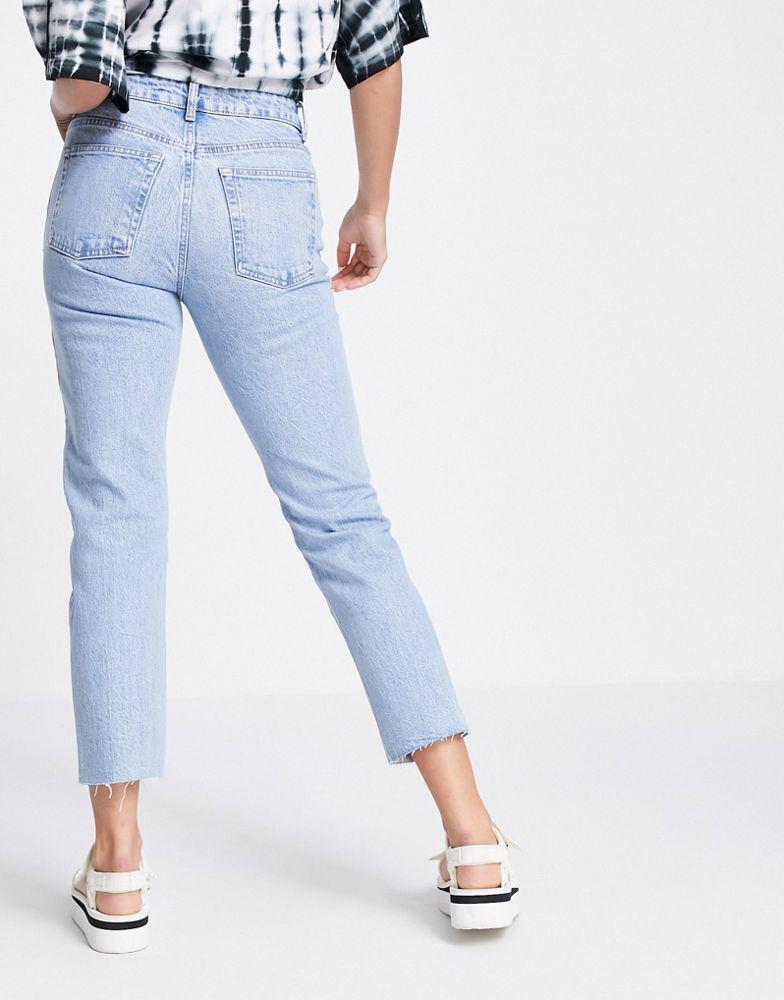 Topshop Straight jeans in bleach商品第4张图片规格展示