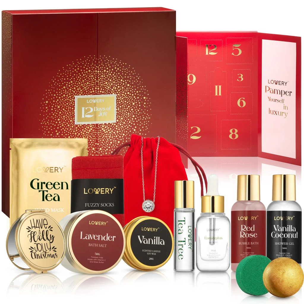 商品Lovery|12 Days of Beauty Advent Calendar Bath & Body Care Gift Set,价格¥362,第5张图片详细描述