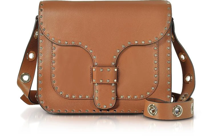 商品Rebecca Minkoff|Rebecca Minkoff 杏仁色铆钉Midnighter大号斜挎包,价格¥1897,第1张图片
