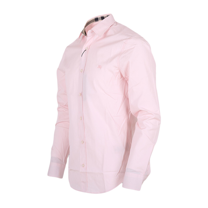 Burberry 博柏利 男士浅粉色棉质长袖衬衫 3991156商品第4张图片规格展示