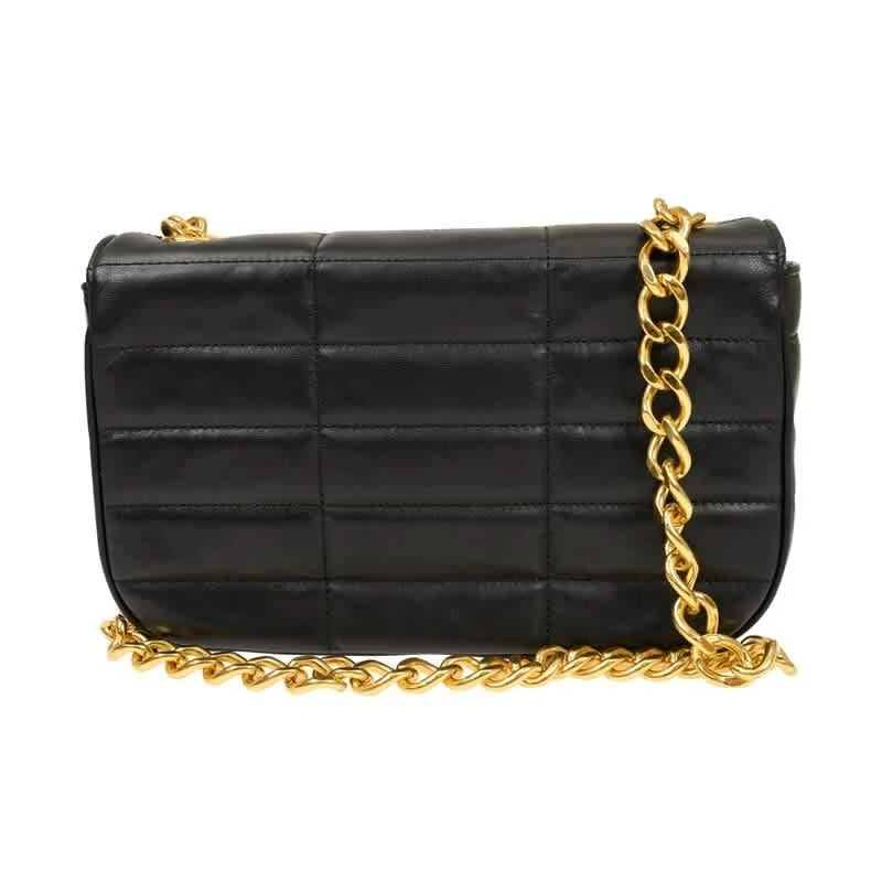 商品Celine|Chain Shoulder Bag In Quilted Goatskin - Black,价格¥22662,第3张图片详细描述