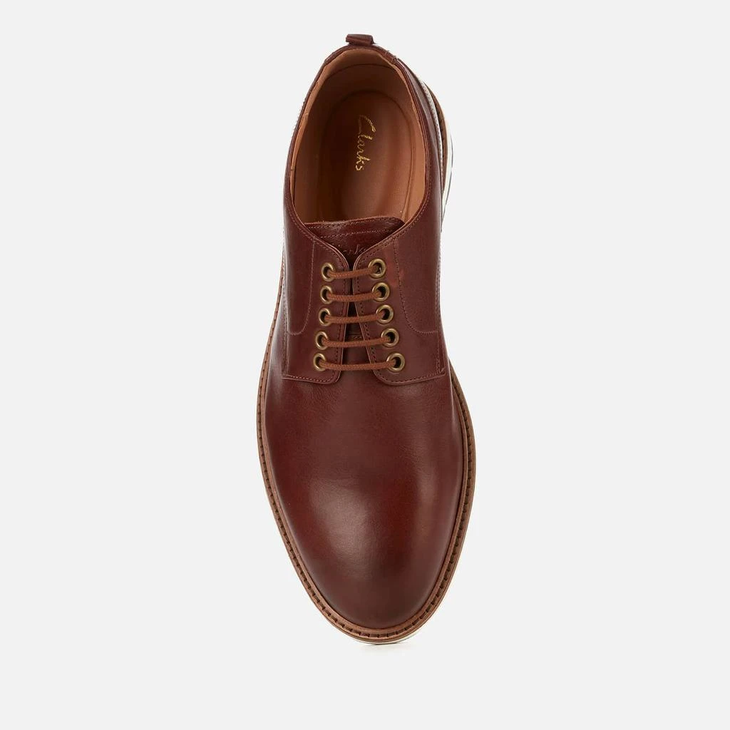 商品Clarks|Clarks Men's Chantry Walk Leather Derby Shoes - Dark Tan,价格¥509,第3张图片详细描述