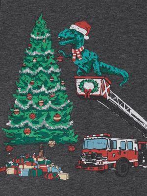 商品Andy & Evan|Little Boy's & Boys' Dino & Firetruck Sweater & Joggers Set,价格¥238,第7张图片详细描述