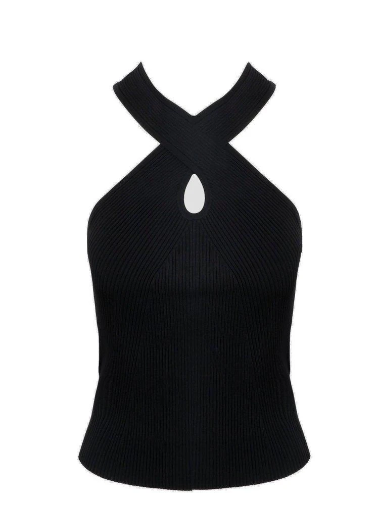 商品Zimmermann|Zimmermann Ribbed Twisted Halter Tank Top,价格¥1507,第1张图片