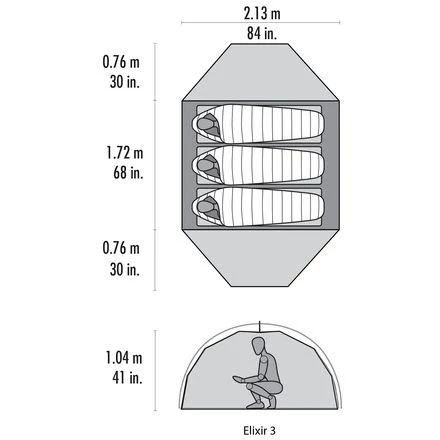 商品MSR|Elixir Tent: 3-Person 3 Season,价格¥1888,第5张图片详细描述