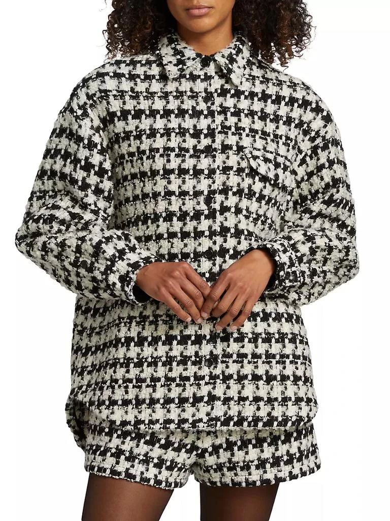 商品ANINE BING|Simon Houndstooth Shirt Jacket,价格¥2348,第3张图片详细描述