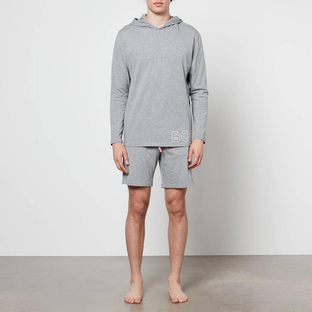 BOSS Bodywear Men's Identity Hooded Long Sleeve Top - Medium Grey商品第4张图片规格展示