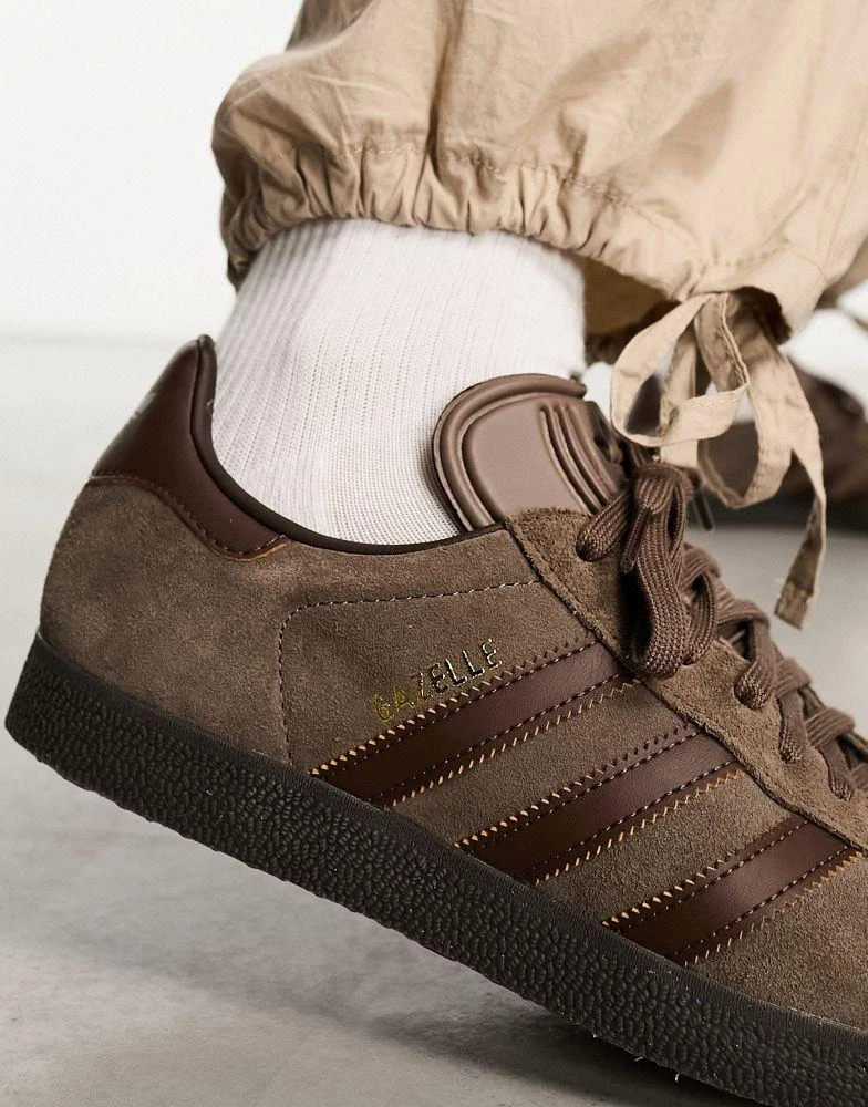 商品Adidas|adidas Originals Gazelle trainers in brown,价格¥816,第3张图片详细描述