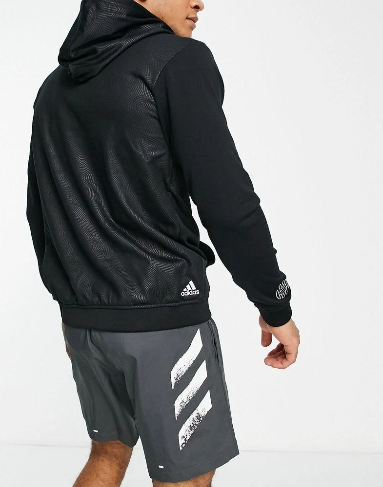商品Adidas|adidas Basketball James Harden monogram hoodie in black,价格¥433,第2张图片详细描述