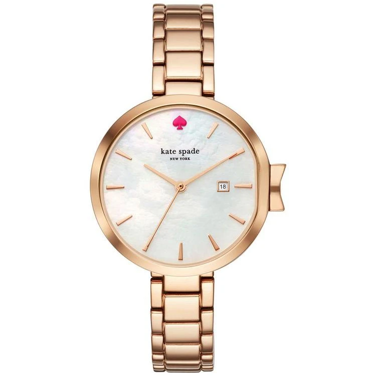 商品Kate Spade|Women's Park Row Rose Gold-Tone Stainless Steel Bracelet Watch 34mm KSW1323,价格¥1683,第1张图片