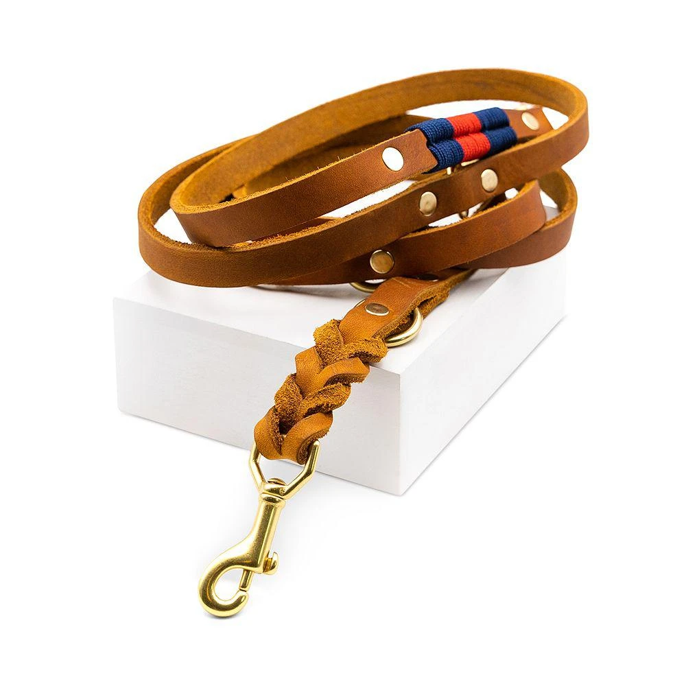 商品Gianni Cooling|Rouge Leather Pet Leash,价格¥730,第1张图片详细描述