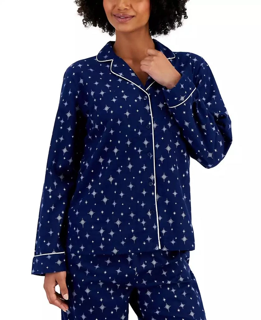 商品Charter Club|Printed Cotton Flannel Packaged Pajama Set, Created for Macy's,价格¥115,第3张图片详细描述