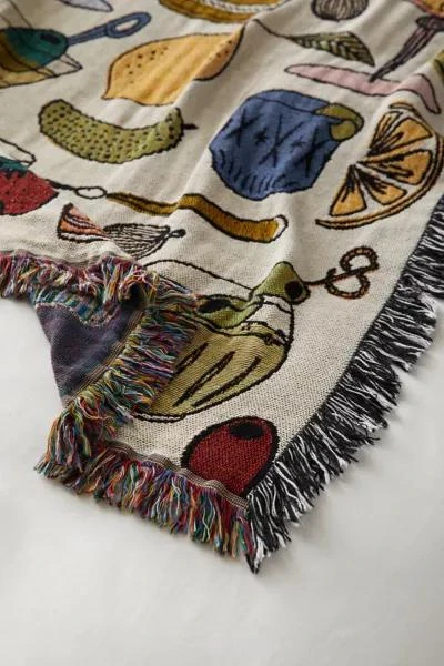商品Calhoun & Co.|Calhoun & Co. UO Exclusive Cocktail Tapestry Throw Blanket,价格¥928,第3张图片详细描述