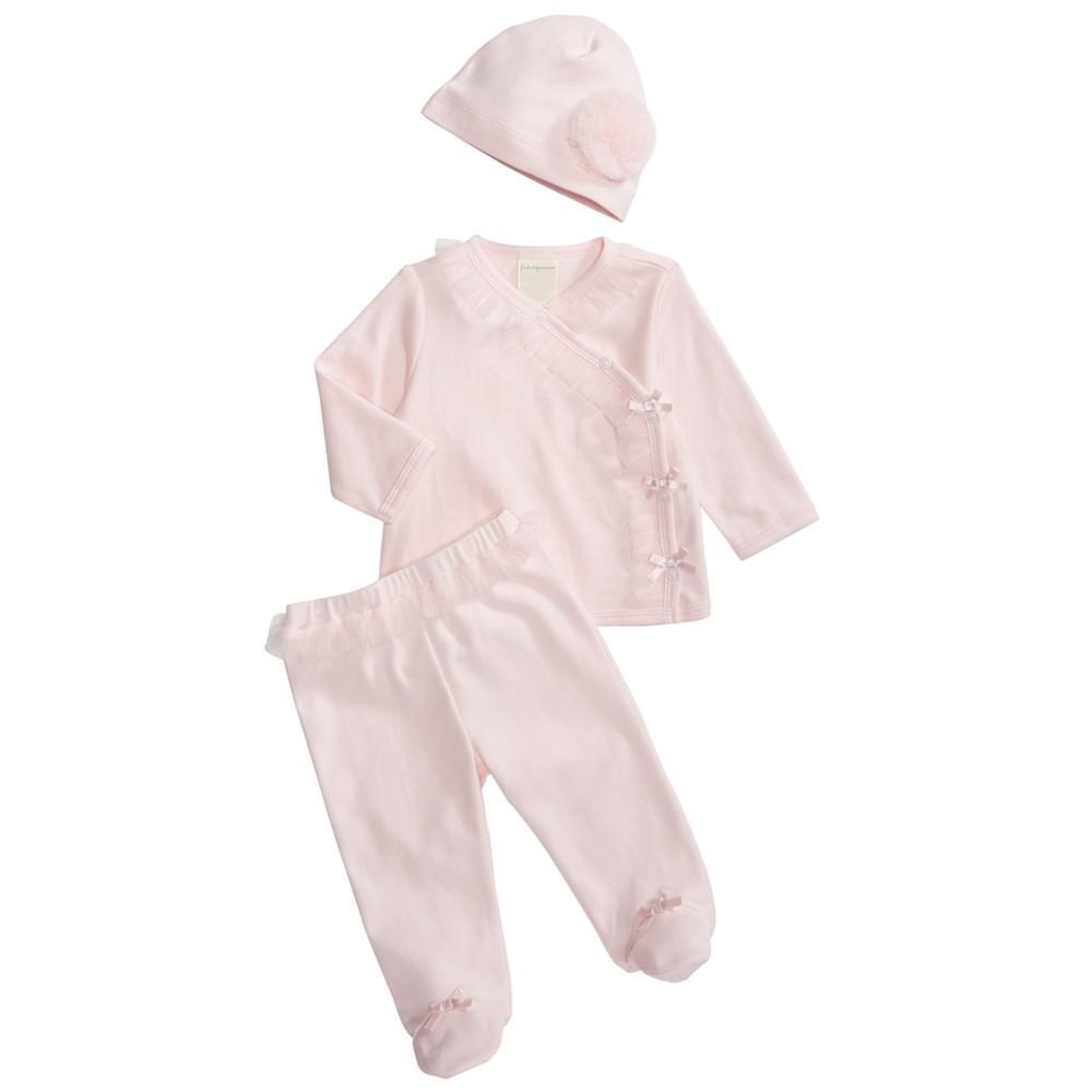 商品First Impressions|Baby Girls 3-Pc. Take Me Home Set, Created for Macy's,价格¥90,第1张图片