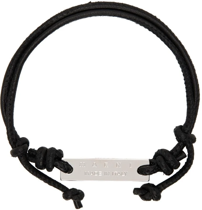 商品Marni|Black Leather Bracelet,价格¥691,第2张图片详细描述