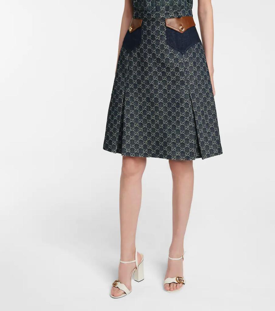 商品Gucci|GG jacquard denim midi skirt,价格¥6947,第6张图片详细描述