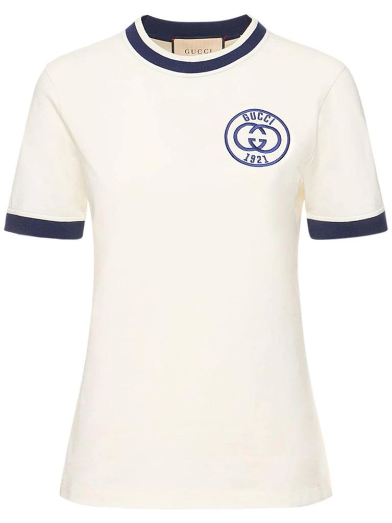 商品Gucci|Cotton Jersey T-shirt W/ Embroidery,价格¥5235,第1张图片