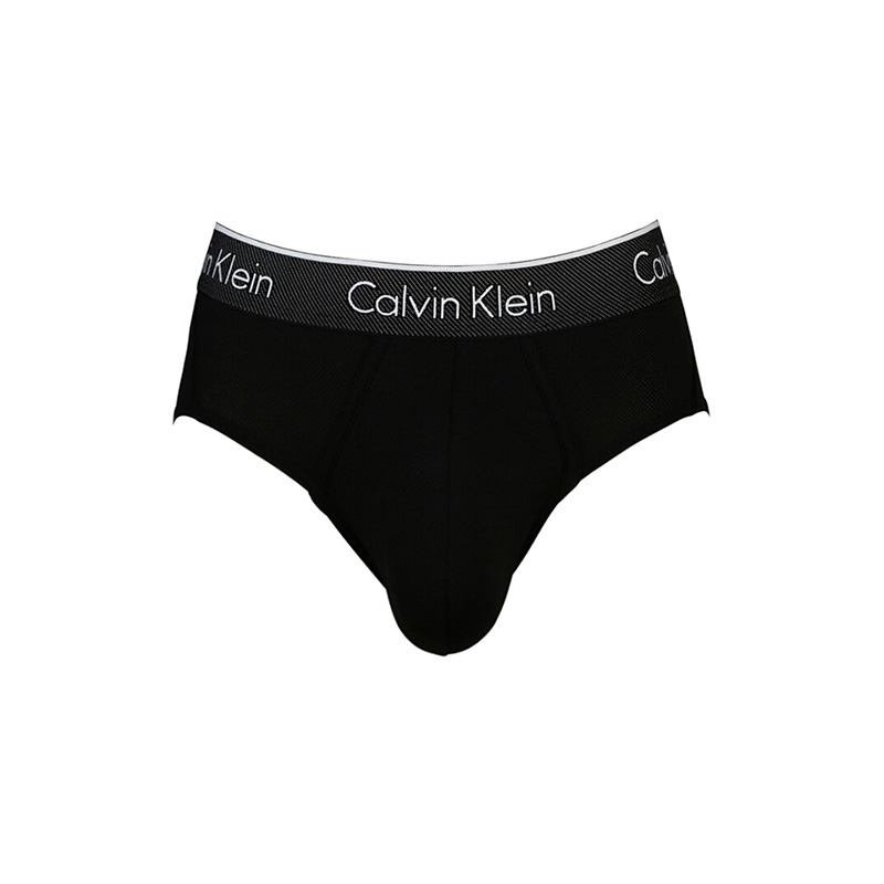 Calvin Klein 卡尔文 克莱恩 黑色尼龙弹性纤维男士弹力三角内裤 NB1004-001商品第1张图片规格展示
