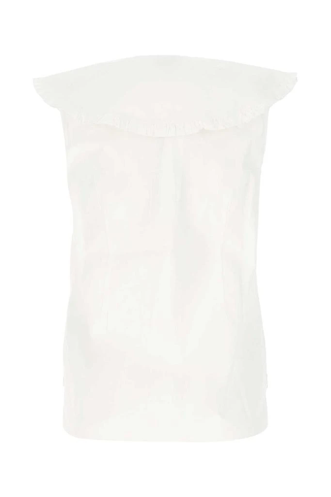 商品Ganni|Ganni Ruffled Sleeveless Shirt,价格¥447,第2张图片详细描述