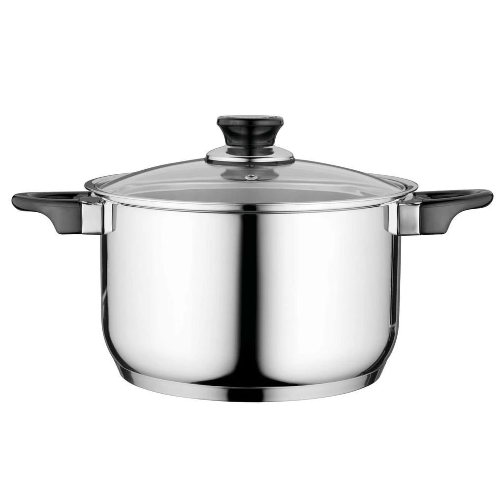 BergHOFF Essentials Gourmet 12pc 18/10 SS Cookware Set, Black Handles 商品