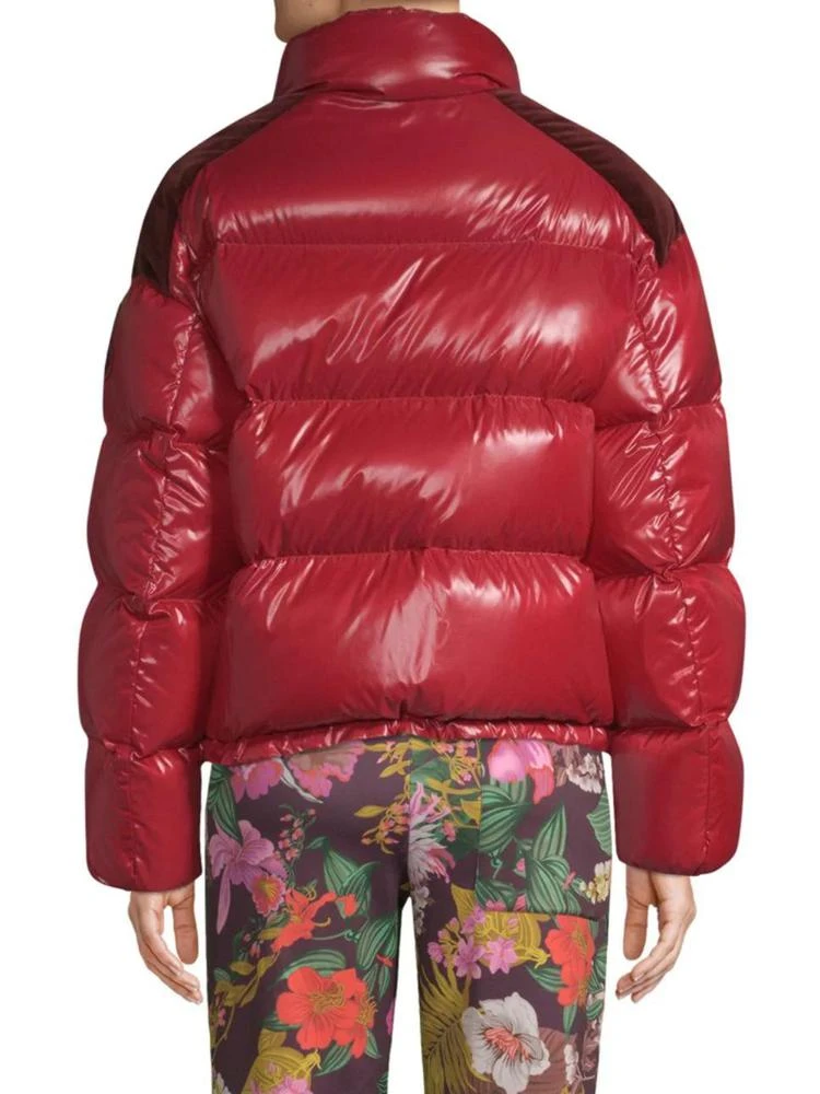 商品Moncler|Chouette 漆光&天鹅绒羽绒服,价格¥4654,第2张图片详细描述