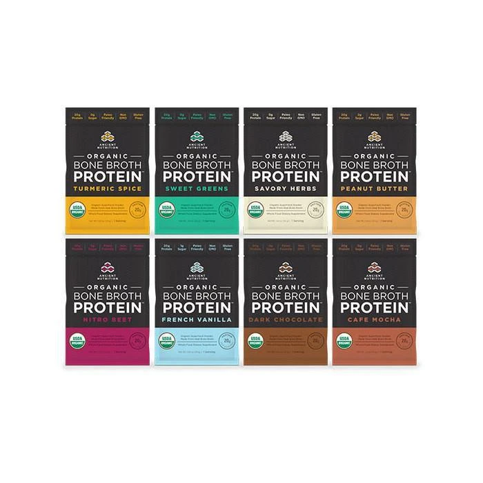 商品Ancient Nutrition|8种口味有机骨汤蛋白粉 (随身装),价格¥158,第2张图片详细描述