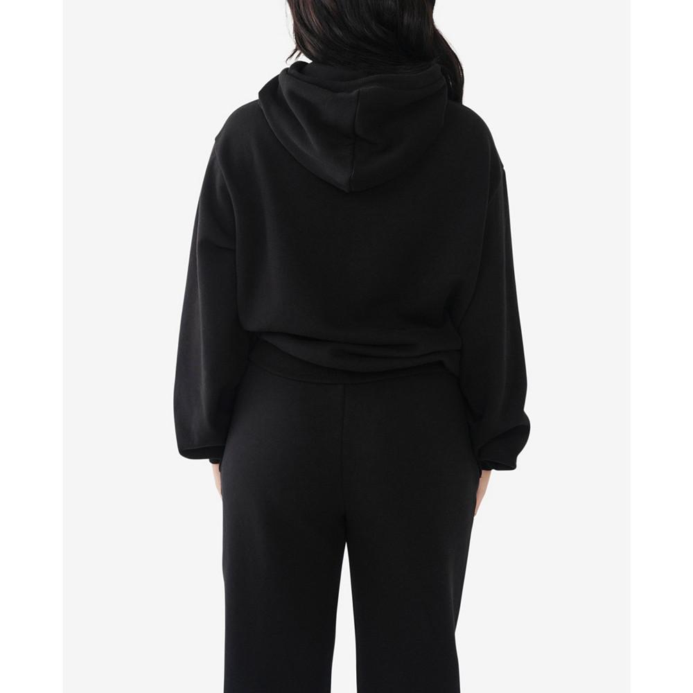 Women's Stacked Collar Boyfriend Hoodie商品第2张图片规格展示