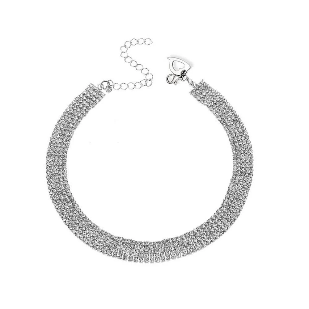 商品Thalia Sodi|Silver-Tone Rhinestone Choker Necklace, Created for Macy's,价格¥80,第1张图片