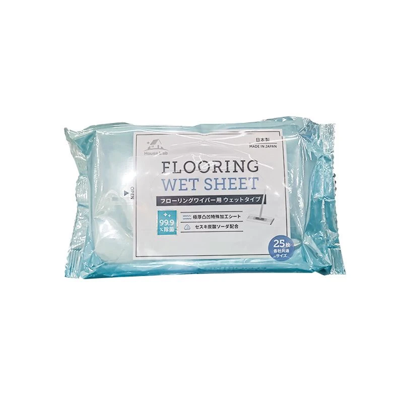 商品[国内直发] HouseLab|日本HouseLab特厚地板清洁湿巾300g25张-便捷不易破,价格¥12,第1张图片