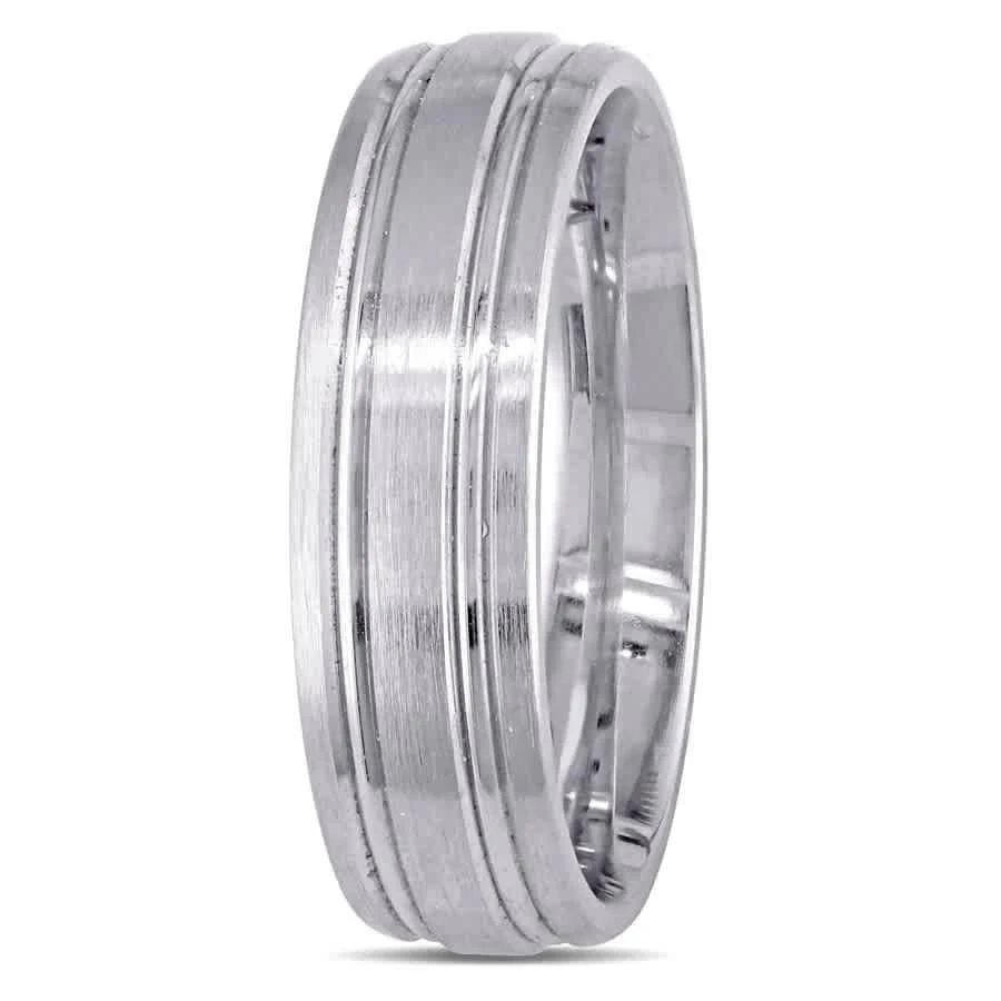商品Amour|14k White Gold Men's Wedding Band 6mm,价格¥5272,第2张图片详细描述
