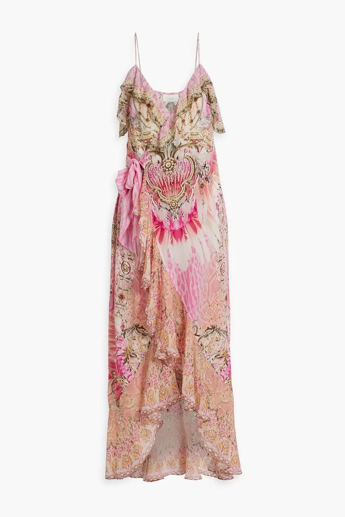 商品Camilla|Embellished printed silk-chiffon wrap dress,价格¥1992,第1张图片