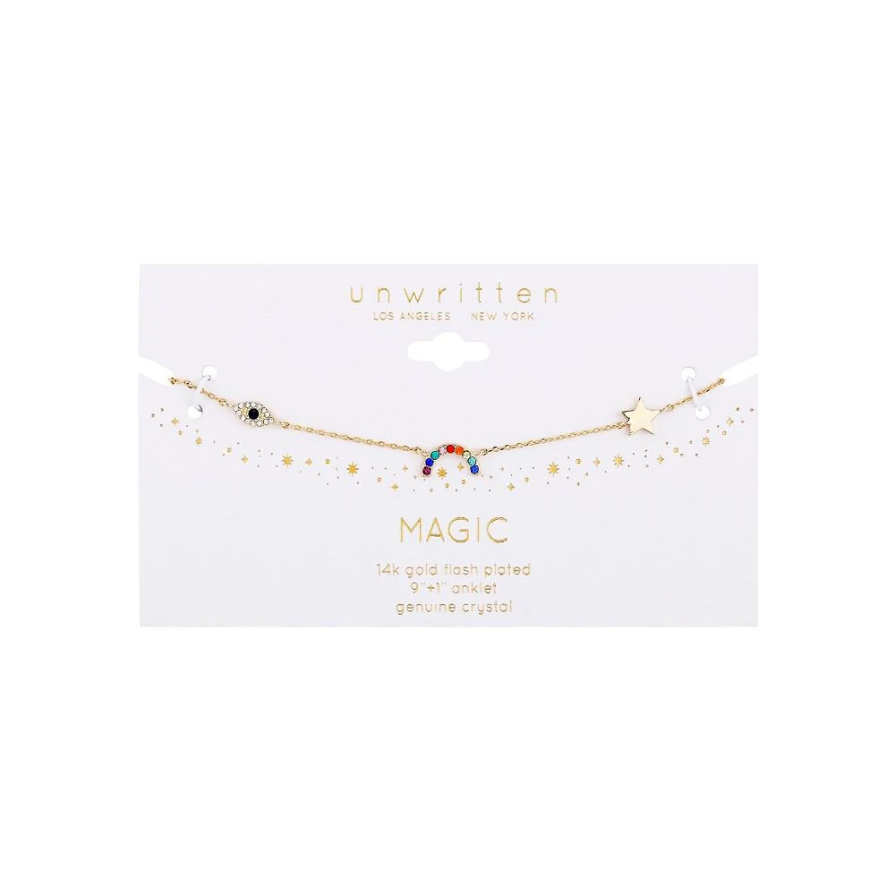 商品Unwritten|Women's Rainbow, Evil Eye, Star and Moon Anklet,价格¥268,第2张图片详细描述